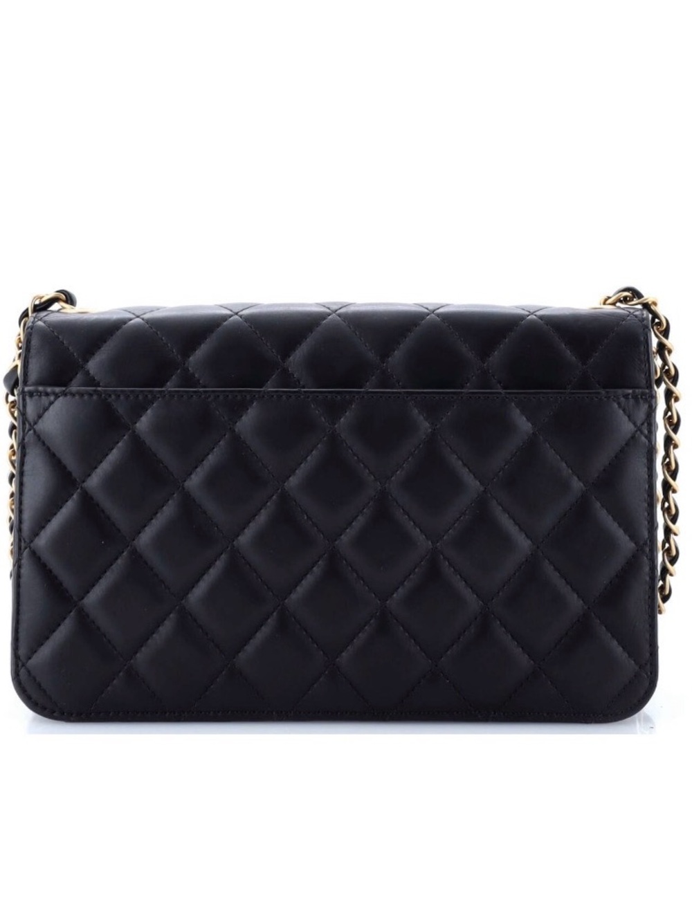 Chanel CC Side Chain Full Flap Bag Quilted Calfskin Medium - Picture 2 of 5